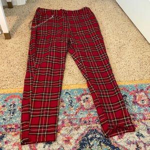 Plaid straight leg pants Hot Topic